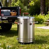 18" X 12" Silver Stainless Steel Portable Smoker Barrel