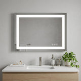 36" Lighted Frameless Bathroom Vanity Mirror