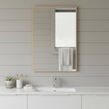 36" Gold Aluminum Framed Bathroom Vanity Mirror