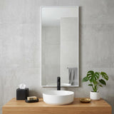 47" Silver Aluminum Framed Bathroom Vanity Mirror
