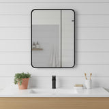 39" Black Aluminum Framed Bathroom Vanity Mirror