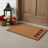 17" X 29" Brown Red And Black XOXO Outdoor Coir Door Mat