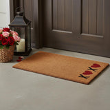 24" X 36" Brown Red And Black XOXO Outdoor Coir Door Mat