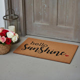 24" X 36" Brown And Black Hello Sunshine Outdoor Coir Door Mat