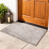 19" X 30" Gray Indoor Outdoor Chenille Door Mat