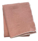 51" X 67" Pink And Cream Cotton Blend Plush Throw Blanket