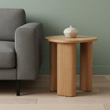 24" Natural Wood Oval End Table
