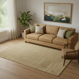 5' X 8' Gold Hand Woven Area Rug