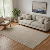 5' X 8' Tan Hand Woven Area Rug