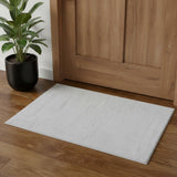 2' X 3' Silver Hand Woven Area Rug