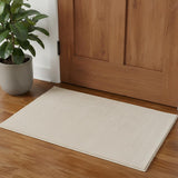 2' X 3' Ivory Hand Woven Area Rug