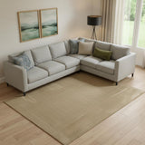 8' X 10' Gold Hand Woven Area Rug