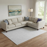 8' X 10' Silver Hand Woven Area Rug