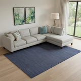 8' X 10' Blue Hand Woven Area Rug