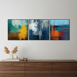 Set Of Three Terra Black Framed Wall Art