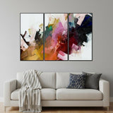 Set Of Three Luz Black Framed Wall Art