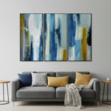 Set Of Three Indie Black Framed Wall Art