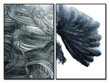 Set Of Two Paco Black Framed Wall Art