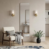 59" Silver Frameless Full Length Hanging Mirror