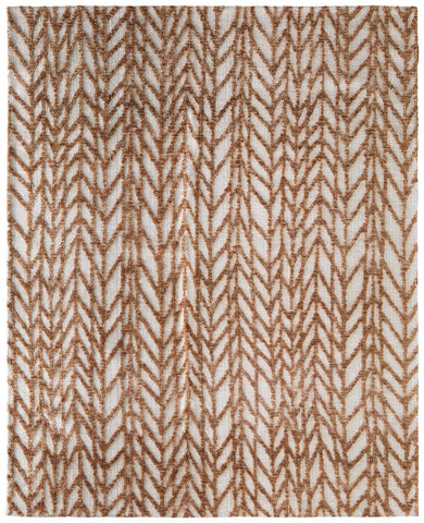 3' X 5' Brown And Tan Chevron Area Rug