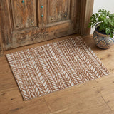 2' X 3' Brown And Tan Chevron Area Rug