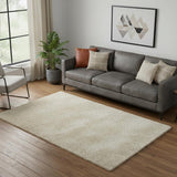 5' X 8' Blue And Ivory Abstract Hand Woven Area Rug