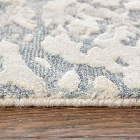 8' X 10' Lavender And Ivory Abstract Washable Indoor Outdoor Area Rug