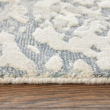 8' X 10' Green Floral Washable Non Skid Indoor Outdoor Area Rug