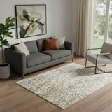 5' X 8' Blue And Ivory Abstract Hand Woven Area Rug