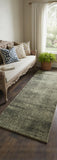 7' Blue And Ivory Abstract Area Rug