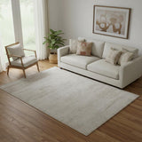 5' X 7' Blue And Ivory Abstract Area Rug