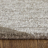 8' X 10' Gray Silver And Blue Striped Washable Indoor Outdoor Area Rug