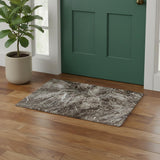 2' X 3' Blue And Ivory Wool Abstract Hand Tufted Area Rug
