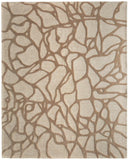 2' X 3' Blue And Ivory Wool Abstract Hand Tufted Area Rug