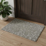 2' X 3' Blue And Ivory Wool Abstract Hand Tufted Area Rug