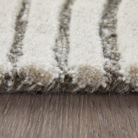 3' X 5' Blue Gray And Ivory Geometric Washable Indoor Outdoor Area Rug