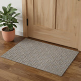 2' X 3' Blue And Ivory Wool Floral Hand Tufted Area Rug
