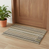 2' X 3' Blue And Ivory Geometric Area Rug