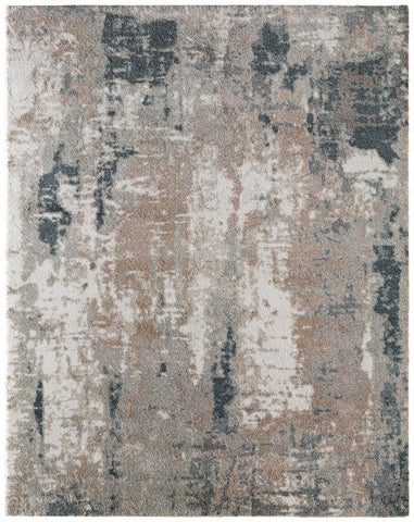 2' X 3' Ivory And Gray Abstract Area Rug
