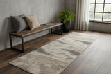 7' Blue And Ivory Abstract Area Rug