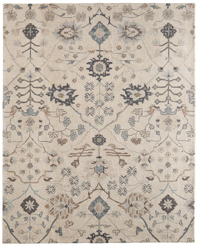 8' X 10' Silver And Gray Geometric Washable Indoor Outdoor Area Rug