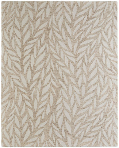 8' Ivory And Blue Indoor Outdoor Area Rug