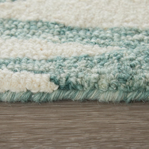 8' X 10' Gray And Ivory Striped Washable Indoor Outdoor Area Rug