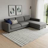 10' X 14' Gray And Ivory Wool Geometric Hand Tufted Area Rug