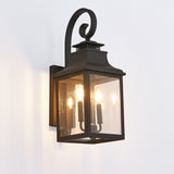 Black Transparent Outdoor Hanging Light With Clear Shades