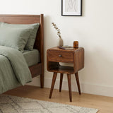 22" Chestnut Solid Wood One Drawer Nightstand