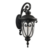 Black Transparent Outdoor Hanging Light With Clear Shades