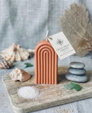 3" Almond French Market Scented Candle Round Pillar