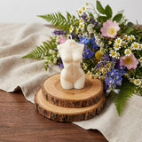 4" Ivory Black Ice Scented Dimensional Female Form Candle