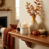 3" Ivory Autumn Harvest Scented Mini Pumpkin Candle In Clear Glass Jar